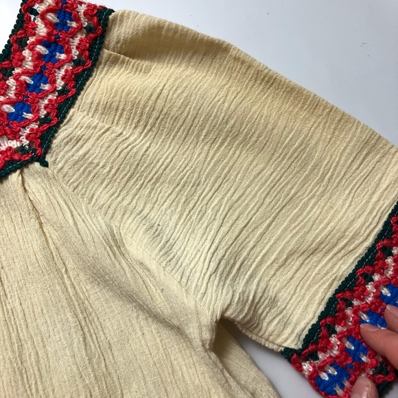 Vintage BETYK Festival Boho Cotton Peasant Blouse - Picture 2 of 6